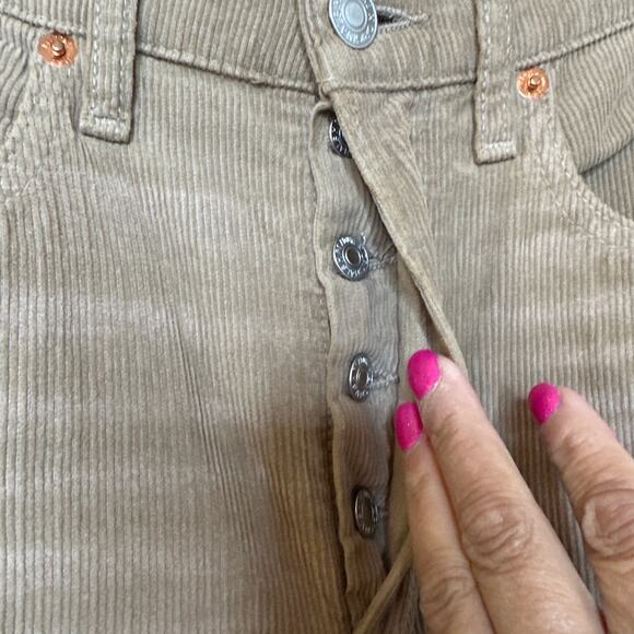 RE/DONE High Waist Corduroy Bootcut Jeans in Camel Size 25 NWOT - Picture 4 of 7